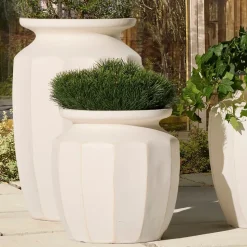 Franco Faceted Ficonstone Indoor/Outdoor Planters