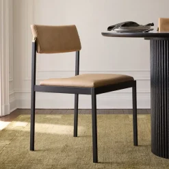 Freeman Leather Pivot Back Dining Chair
