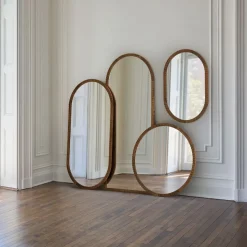 Frida Fluted Wood Floor Mirror