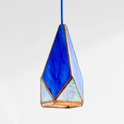 Friend of All Small Hanging Greta Lamp - Bright Blue & Orange
