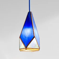 Friend of All Small Hanging Greta Lamp - Bright Blue & Orange