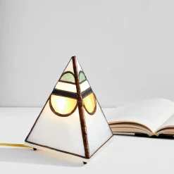 Friend of All Small Tabletop Pyramid Lamp - Moonrise Sunset