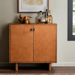 Garfield Leather Cabinet (35")
