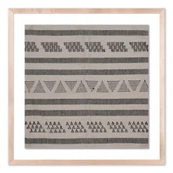 Geometric Rhythm Textile Art 1 Framed Wall Art