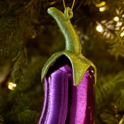 Glass Eggplant Ornament