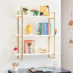 Gold Polished 3-Tier Shelf (32")