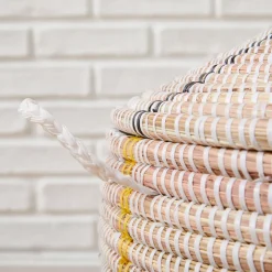 Graphic Millet Lidded Baskets