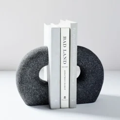 Gray Lava Stone Bookends (Set of 2)