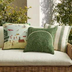 Green Lake Day Outdoor Pillow Set