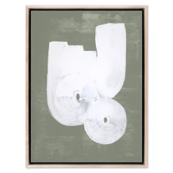 Green Two Rounded Framed Wall Art by Black Bird Art Co.