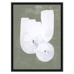 Green Two Rounded Framed Wall Art by Black Bird Art Co.
