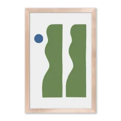 2 Green Vase Framed Wall Art by Roseanne Kenny