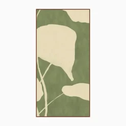 Green & White Flower Wall Art