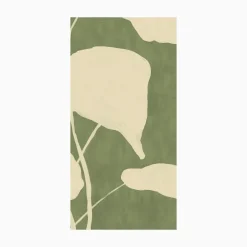 Green & White Flower Wall Art