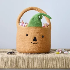 Halloween Felt Happy Pumpkin Treat Bucket