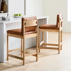 Halsey Leather Bar & Counter Stools
