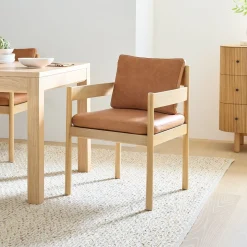 Halsey Leather Dining Arm Chair