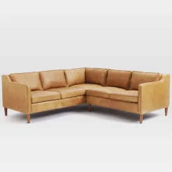 Hamilton Leather 3-Piece L-Shaped Sectional (88"–98")