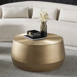 Hand-Hammered Aluminum Coffee Table (35"–48")