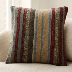 Handwoven Mixed Stripe Pillow Cover