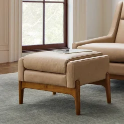 Hank Leather Ottoman