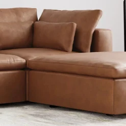 Harmony Modular Leather 4-Piece Ottoman Sectional (120")