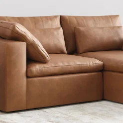 Harmony Modular Leather Small 2-Piece Chaise Sectional (86")