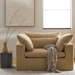 Harmony Modular Skirted Slipcover Apartment Loveseat (56")