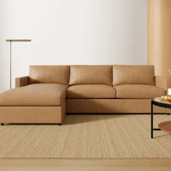 Harris Leather 2-Piece Sleeper Sectional w/ Storage Chaise (108")