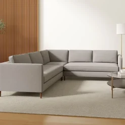 Harris Loft 3-Piece L-Shaped Sectional (105") - Wood Legs