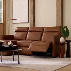 Harris Motion Reclining Leather 3-Piece Chaise Sectional (89")