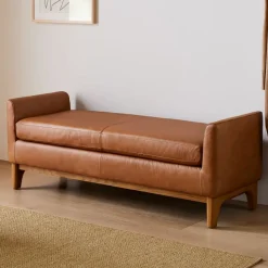 Harvey Leather Bench