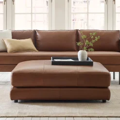 Haven Leather Ottoman