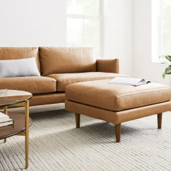 Haven Loft Leather Ottoman
