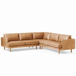 Haven Loft Leather 3-Piece L-Shaped Sectional (103.5")