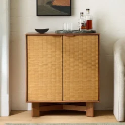 Herman Basket Woven Veneer Cabinet (28")