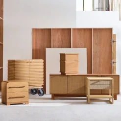 Herman Basket Woven Veneer Media Console (72")
