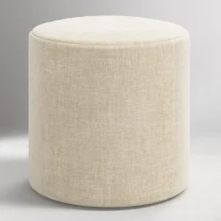 Hervey Bay Upholstered Drum Ottoman