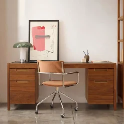 Hughes Desk with 2 File Cabinets (68")