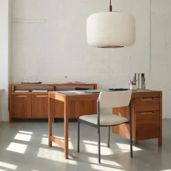 Hughes Desk with File Cabinet (56") & Open/Closed Storage Cabinet (66") Set