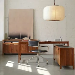 Hughes L-Shaped Desk with File & Storage Cabinets (68") & Open/Closed Storage Cabinet (66") Set
