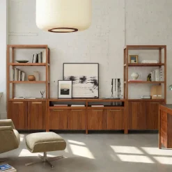 Hughes Tall Bookcases (34") & Open/Closed Storage Cabinet (66") Set
