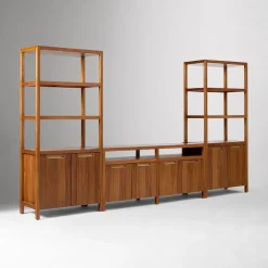 Hughes Tall Bookcases (34") & Open/Closed Storage Cabinet (66") Set
