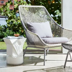 Huron Outdoor Lounge Chair & Ottoman Set