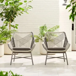 Huron Outdoor Lounge Chair & Ottoman Set