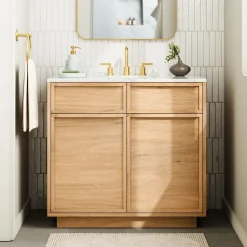 Hutchinson Oak Single Bathroom Vanity (36")