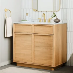 Hutchinson Oak Single Bathroom Vanity (36")