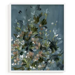 Hydrangeas at Dusk Framed Wall Art by Minted for West Elm