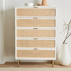 Ida Woven 5-Drawer Dresser (36")