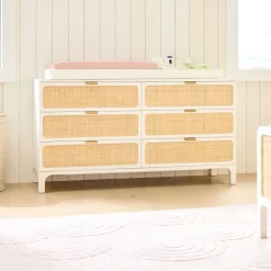 Ida Woven Wide Dresser with Removable Topper (60")